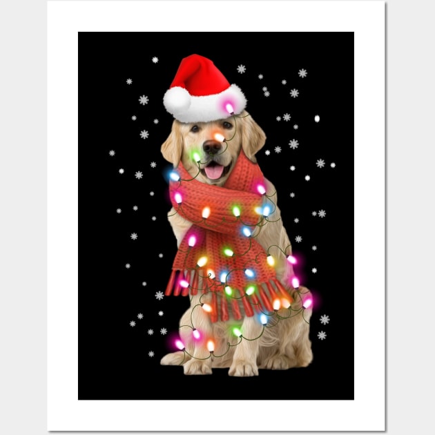 labrador retriever christmas tshirt Wall Art by Him